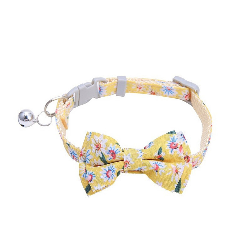 Κολιέ για κατοικίδια Αξεσουάρ σκύλου με ρυθμιζόμενο λουράκι για κολάρο σκύλου Παπιγιόν νάιλον γάτας γιακά κατοικίδιων κατοικίδιων ζώων Παπιγιόν Γραβάτα με καμπάνα για κουτάβι καραμέλα έγχρωμη γραβάτα