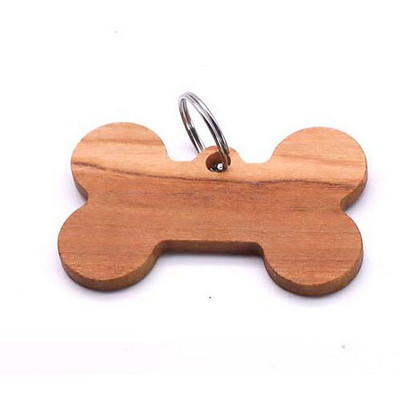 20Gb Koka identifikācijas birkas Mājdzīvnieka vārda suņa birka Pretpazaudēta koka pielāgota kaķa ID kakla siksna kucēna nosaukuma plāksnīte Tag Kulonu piederumi