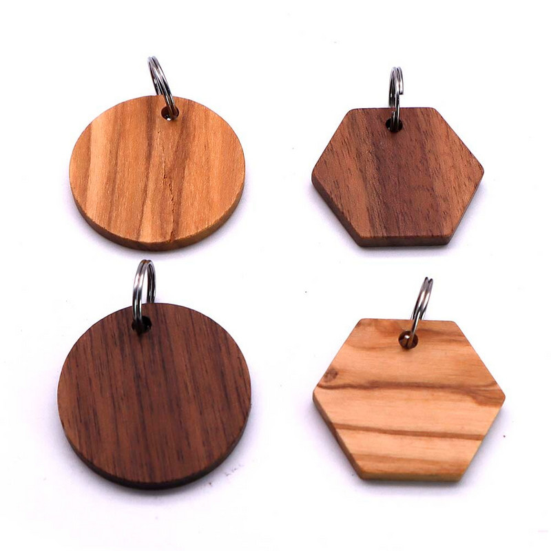 20Gb Koka identifikācijas birkas Mājdzīvnieka vārda suņa birka Pretpazaudēta koka pielāgota kaķa ID kakla siksna kucēna nosaukuma plāksnīte Tag Kulonu piederumi