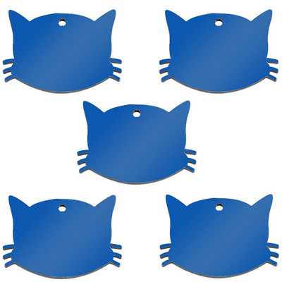 20gab Pet Cat Dog ID Tag Kaklasiksnas ķēde kaķiem Gravējums Tālruņa numurs Nosaukums Māksliniecisks fonts Divpusējs spoguļa efekts Mājdzīvnieku pastaiga