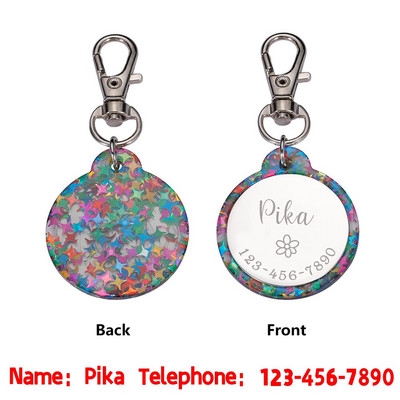 STVK površina zrcala Prilagodljive oznake za identifikaciju ogrlica za kućne ljubimce za pse Medalja s ugraviranim imenom Pribor za mače Psi Personalizirani