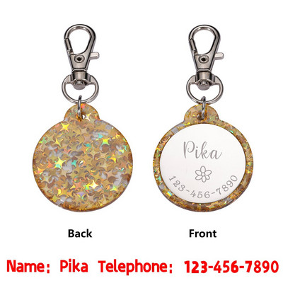 STVK površina zrcala Prilagodljive oznake za identifikaciju ogrlica za kućne ljubimce za pse Medalja s ugraviranim imenom Pribor za mače Psi Personalizirani