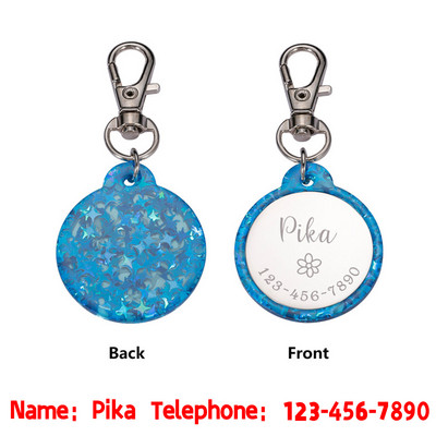 STVK površina zrcala Prilagodljive oznake za identifikaciju ogrlica za kućne ljubimce za pse Medalja s ugraviranim imenom Pribor za mače Psi Personalizirani