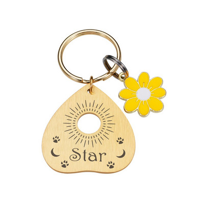 Etichete de identificare personalizate pentru animale de companie Plăcuță de identificare Etichete cu nume gravate gratuite Personalizare pandantiv anti-pierdere Placă Ouija din metal pentru guler de pisică pentru câine