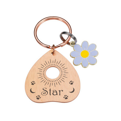 Etichete de identificare personalizate pentru animale de companie Plăcuță de identificare Etichete cu nume gravate gratuite Personalizare pandantiv anti-pierdere Placă Ouija din metal pentru guler de pisică pentru câine