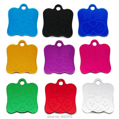 Hulgimüük 20 tk Koera ID silt koertele Näosildid Alumiiniumist isikupärastatud koerakutsikasildid Kohandatud koertele Lemmiklooma nimesildi lasergraveerimine