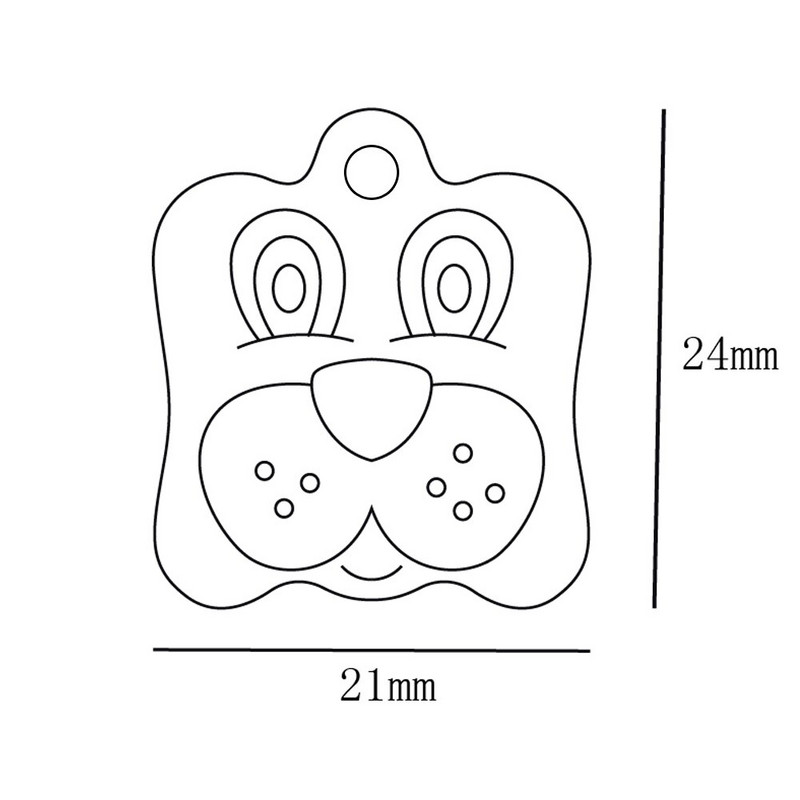 Hulgimüük 20 tk Koera ID silt koertele Näosildid Alumiiniumist isikupärastatud koerakutsikasildid Kohandatud koertele Lemmiklooma nimesildi lasergraveerimine