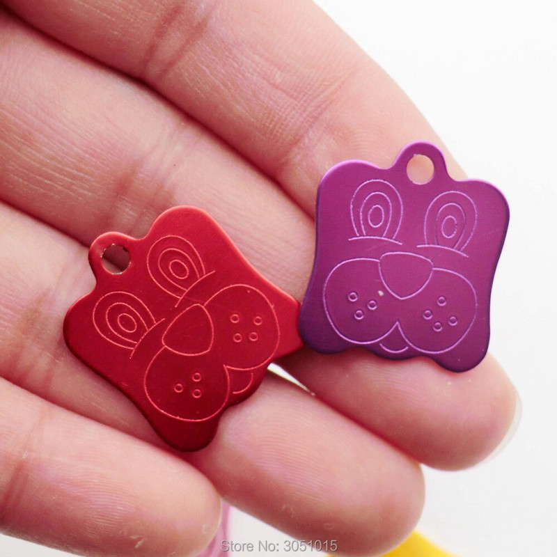 Hulgimüük 20 tk Koera ID silt koertele Näosildid Alumiiniumist isikupärastatud koerakutsikasildid Kohandatud koertele Lemmiklooma nimesildi lasergraveerimine