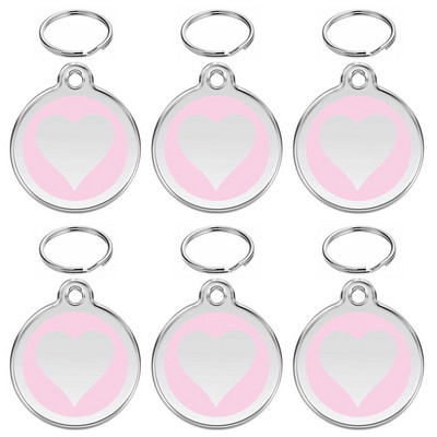 Veleprodaja 100 kom. Oznaka za kućne ljubimce u obliku srca Personalizirana gravirana ID oznaka za psa Prilagođena oznaka za pločicu s imenom psa za dodatke za ogrlice za kućne ljubimce