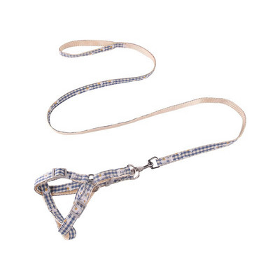 Harnaș pentru câini în carouri de modă Lesă reglabilă din nailon pentru piept pentru animale de companie Coarda de tracțiune pentru spate