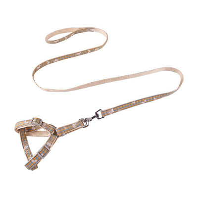 Harnaș pentru câini în carouri de modă Lesă reglabilă din nailon pentru piept pentru animale de companie Coarda de tracțiune pentru spate