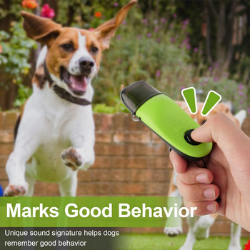 Benepaw Dog Clicker Whistle 2 in 1 Dust Cover Training Pet Dog Recall for Bark Control Behavior Correction Outdoor Indoor