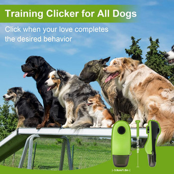 Benepaw Dog Clicker Whistle 2 in 1 Dust Cover Training Pet Dog Recall for Bark Control Behavior Correction Outdoor Indoor