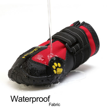 4 бр./компл. Обувки за домашни кучета Светлоотразителни водоустойчиви ботуши за кучета Топъл сняг Дъжд Домашни любимци Ботуши Противоплъзгащи се чорапи Обувки за средно големи кучета