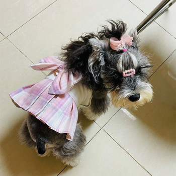 Ρούχα για σκύλους κατοικίδιων ζώων Γλυκό φόρεμα για σκύλους με λουρί Chihuahua Bichon Πολυτελή φορέματα Χαριτωμένη φούστα για μικρά σκυλιά Γάτες