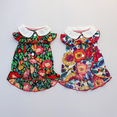 Lemmikloomariided Suvine koer õhuke hingav seelik Imeilusad lilled Printsess Kleit Kaisu Pomeranian Väikese ja keskmise koera lemmiklooma riided