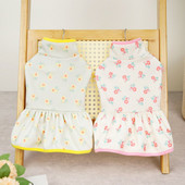 Odjeća za kućne ljubimce Jesen Zima Topla haljina Suknja za male pse Modni cvjetni uzorak Deblji pulover Slatka haljina princeze Pudlica Chihuahua