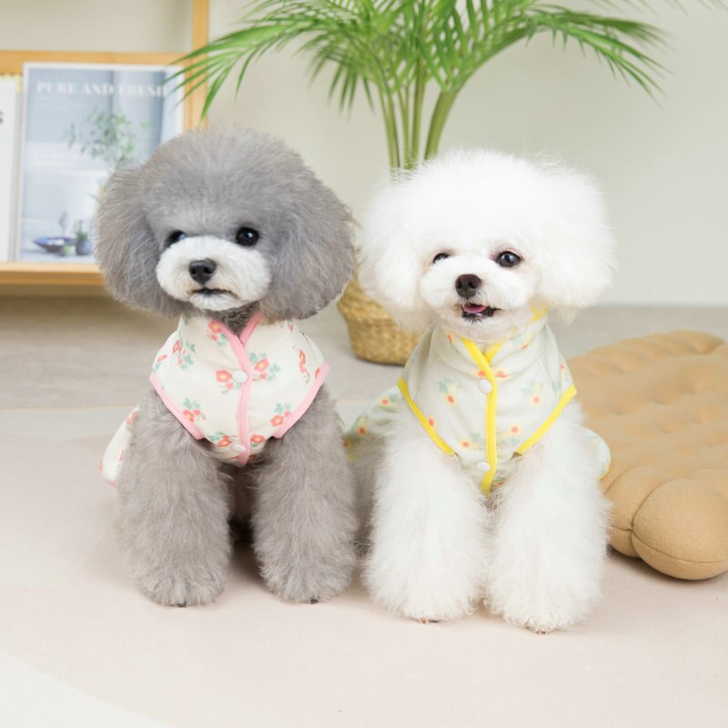 Odjeća za kućne ljubimce Jesen Zima Topla haljina Suknja za male pse Modni cvjetni uzorak Deblji pulover Slatka haljina princeze Pudlica Chihuahua