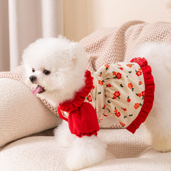 Φόρεμα πριγκίπισσας μικρός σκύλος Φόρεμα φθινοπωρινής χειμερινής γλυκιάς φούστας Γάτα μόδας μάλλινο πουλόβερ κουτάβι χαριτωμένο χοντρό πουκάμισο Poodle Chihuahua Yorkshire