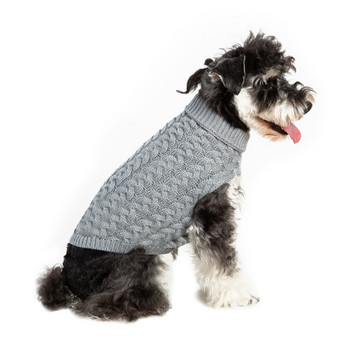 Зимни дрехи за кучета Чихуахуа Меко кученце Коте Коте Висока яка Едноцветен дизайн Пуловер Модно облекло за домашни кучета Котки