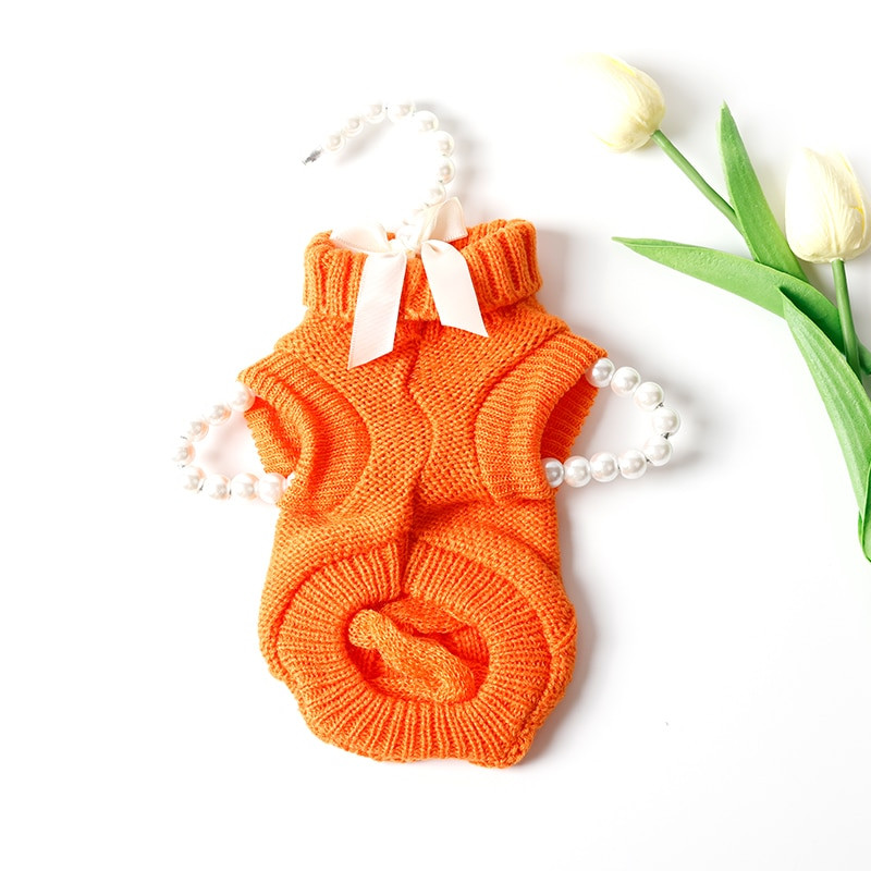 Lemmikloomakoera kampsunid Talvised lemmikloomariided väikestele koertele Soe kampsun mantel Kassidele Riided Villane pehme koera T-särk jakk