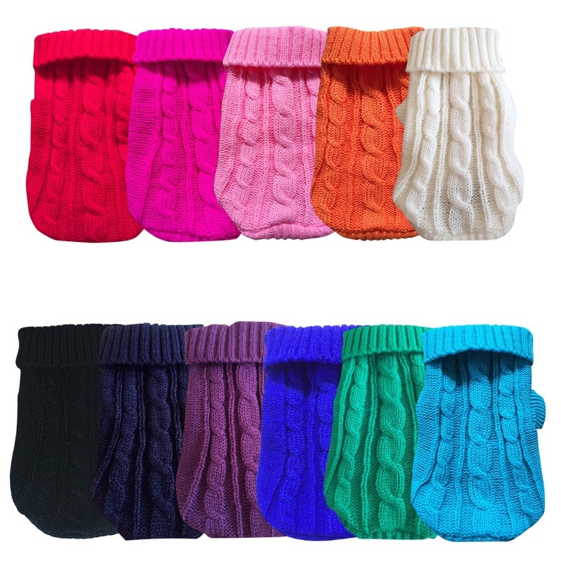 Пуловери за домашни кучета Зимни дрехи за домашни любимци за малки кучета Топъл пуловер Облекло за дрехи за котки Дрехи Вълнена мека тениска за кучета Яке