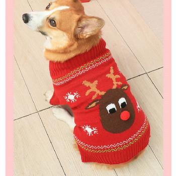 Ουαλικά ρούχα για σκύλους Corgi Χειμερινό πουλόβερ για σκύλους Χριστουγεννιάτικο παλτό για κατοικίδια Ένδυμα για γάτα Chihuahua Ρούχα για κουτάβι Χριστουγεννιάτικη στολή XXS