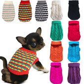 Haine de iarnă pentru pisici Haine tricotate pentru animale de companie Pulover pentru animale de companie Pure Winter Costum cald de Crăciun Hanorac Pulover tricotat