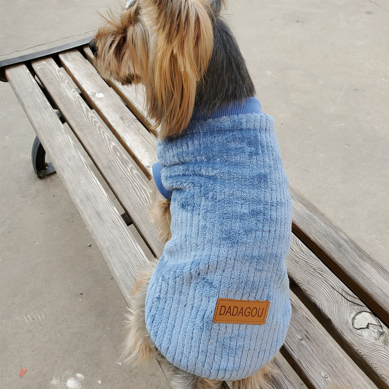 Haine pentru animale de companie Pulover de catifea Vestă caldă Mantocă pentru pisici Jachetă pentru câini mici Pulover de culoare pură Chihuahua Yorkshire Bulldog de primăvară