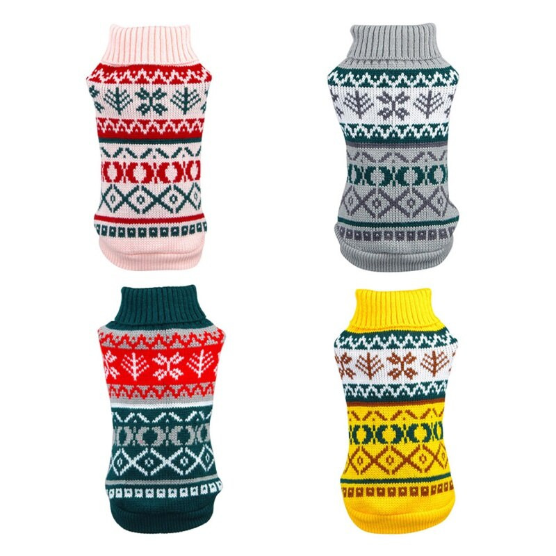 Îmbrăcăminte de iarnă pentru câini Haine tricotate pentru animale de companie pentru câini de talie mică Yorkies Chihuahua Cățeluș pentru animale de companie Pulover cald Palton pentru câini tricotat îmbrăcăminte din croșetat