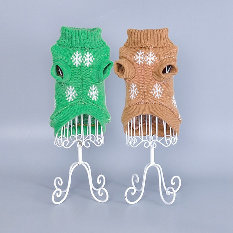 Îmbrăcăminte de iarnă pentru câini Haine tricotate pentru animale de companie pentru câini de talie mică Yorkies Chihuahua Cățeluș pentru animale de companie Pulover cald Palton pentru câini tricotat îmbrăcăminte din croșetat