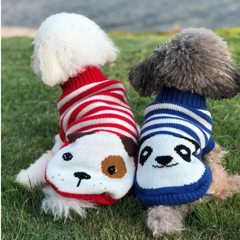 Iarnă caldă haine pentru câini pentru animale de companie de Crăciun pulover tricotat chihuahua bulldog îmbrăcăminte pentru costum de cățeluș mic, mediu, haină