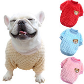 Odjeća za kućne ljubimce od flisa za pse. Majica sa slatkim crtanim medvjedom. Dukserice za pse. Zimski topli džemper. Kaput.