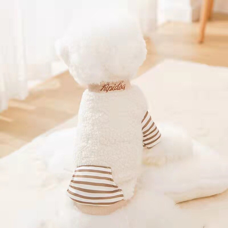 Ρούχα για κατοικίδια Φθινόπωρο Χειμώνας Keep ζεστό Coral Fleece Τσέπη Πουλόβερ με φερμουάρ Ζώα μοτίβα Φόδρα γιλέκο Τζάκετ Cat Chihuahua Yorkshire