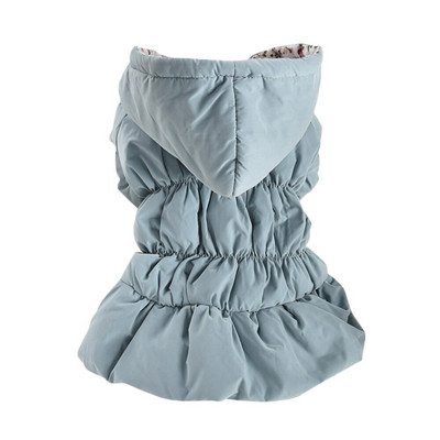 Kućni ljubimac Zimski topli kaput Štene Puhana jakna Odjeća Haljina Princess Suknja s cvjetnim mjehurićima Pas Mačka Odjeća za čivavu jorkiju s kapuljačom