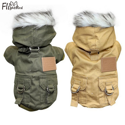 Кучешки дрехи Зимно кученце Pet Dog Coat Jacket For Small Medium Dogs Thicken Warm Hoodie Jacket Chihuahua Yorkies Pets Clothing