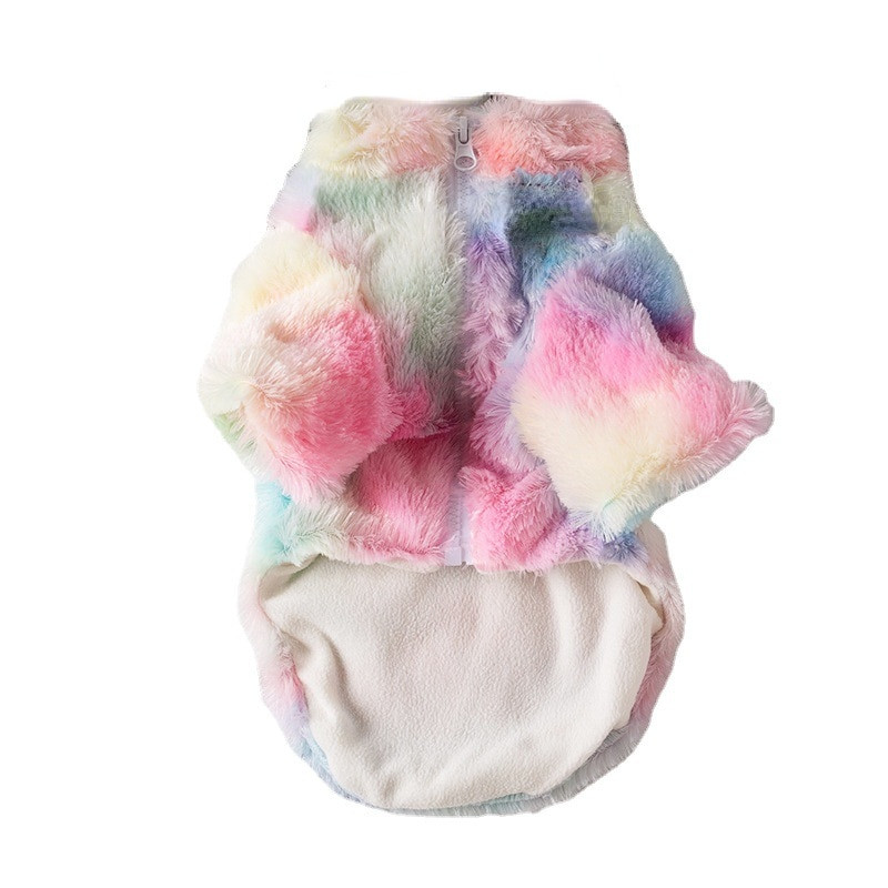 Odjeća za kućne ljubimce Jesen Zima Plišani kaput Džemper s uzorkom leoparda Šarene boje Mali pas Mačka Jakna Krzneni pulover Bulldog Mops Pudl