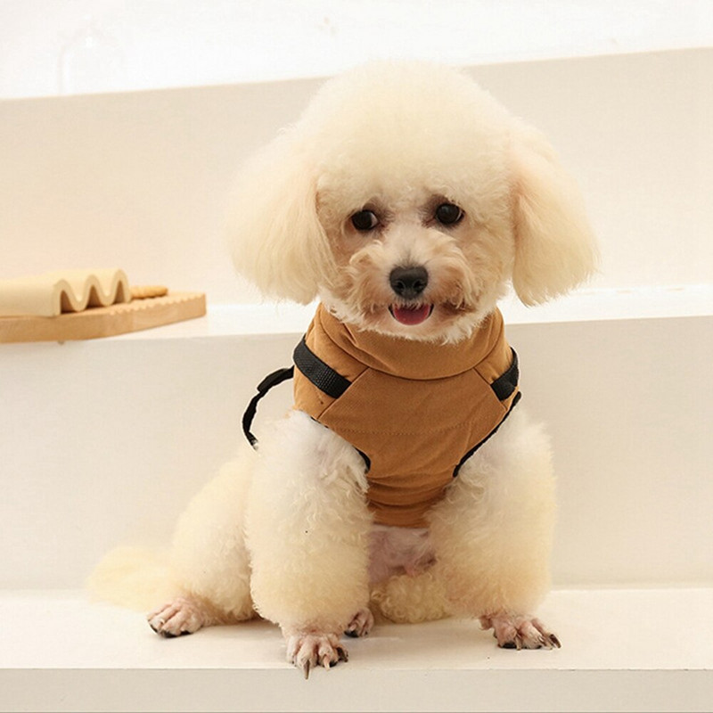 Talvine lemmiklooma koerte mantel lemmiklooma kutsika riietus vest Veekindel soe koera jope rakmetega Yorkies Chihuahua väikestele koertele lemmikloomade riided