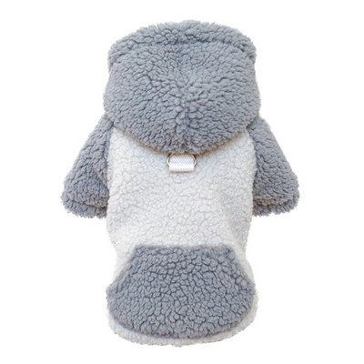 Haine drăguță de iarnă pentru câini pentru animale de companie, cu haină cu ham pentru câini de talie mică, haine calde din lână, miel, haine pentru animale de companie, cățeluș, chihuahua, Yorkie