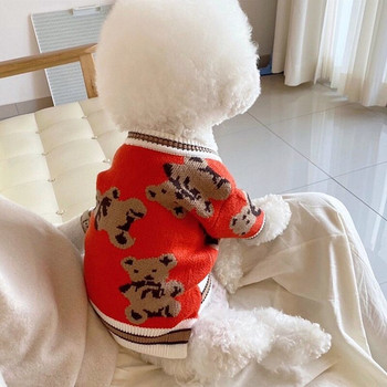 Ρούχα για κατοικίδια Φθινοπωρινό Χειμώνας Μεσαία Μικρή Μόδα Σκύλου Πουλόβερ Γάτα Ζεστό Παλτό Κουτάβι Γλυκό Μάλλινο Πουκάμισο Ζακέτα Chihuahua Pug