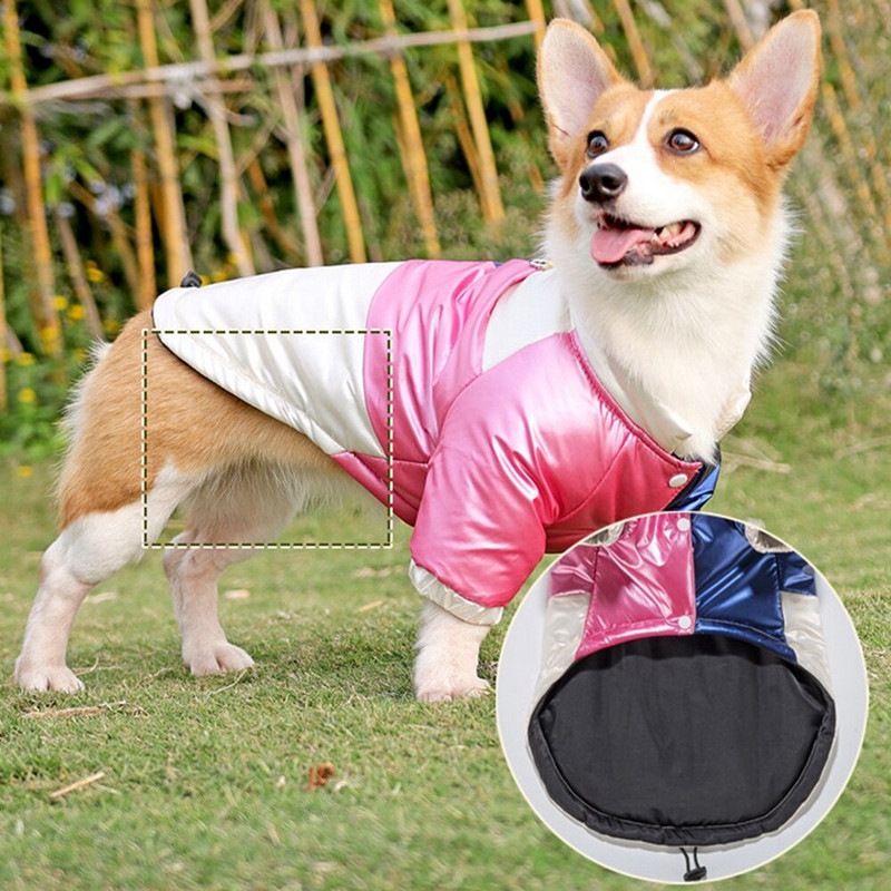 Odjeća za pse s prstenom za povlačenje Vodootporni kaput za štene Zimska topla podstavljena jakna za srednje velike pse po hladnom vremenu Chihuahua