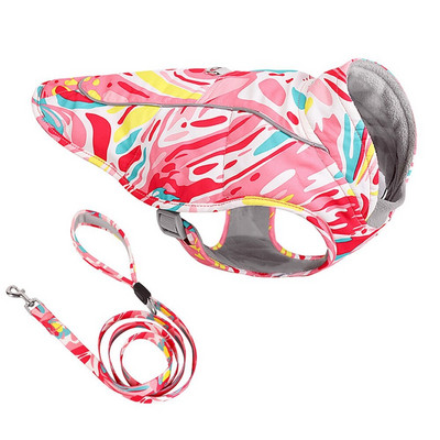 Žieminiai šunų rūbai Šilti naminių gyvūnėlių paltai Striukė su pavadėliu mažiems vidutiniams šunims Drabužiai Prancūzų buldogo šuniuko katės naminių gyvūnėlių liemenės striukės