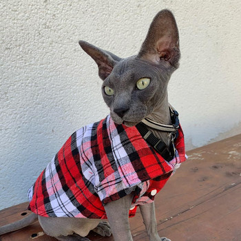 Καλοκαιρινά κατοικίδια Κλασικά καρό ρούχα για γάτες Σκύλοι Μόδα βαμβακερή γάτα μπλουζάκι σκύλου Γιλέκο κουτάβι Ρούχα Chihuahua Yorkshire Πουκάμισα κατοικίδια