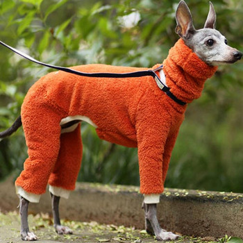 4 цвята поларено кучешко облекло Зимен гащеризон с яка с дълга яка Яке за големи кучета Аляски маламут Топло палто Гащеризон Гащеризон