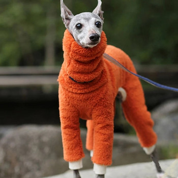 4 Χρώματα Fleece Ρούχα για σκύλους Χειμερινά Μακρύ Λαιμόκοψη Σαλοπέτα για σκύλους για Μεγάλα Σκυλιά Alaskan Malamut Ζεστή φόρμα φόρμας
