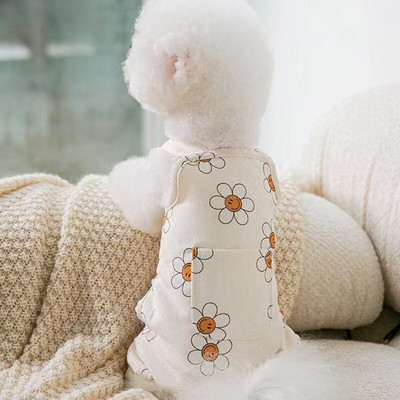 Salopetă pentru animale de companie, imprimeu la modă, bretele drăguțe, haine pentru căței, chihuahua, buldog Yorkshire, ține de cald toamnă iarnă pisica