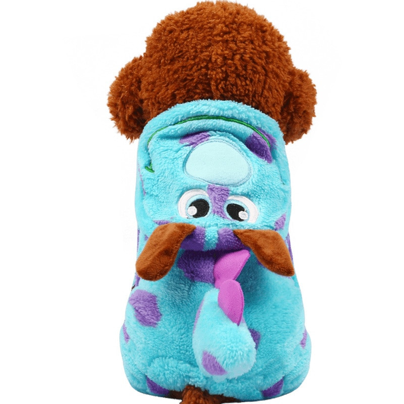 Kuum müük Lemmikkoerte riided külmas talves Jumpsuits Visuaalsed sinised draakonkoera mantlid Koerapargid väikestele koertele. Toode