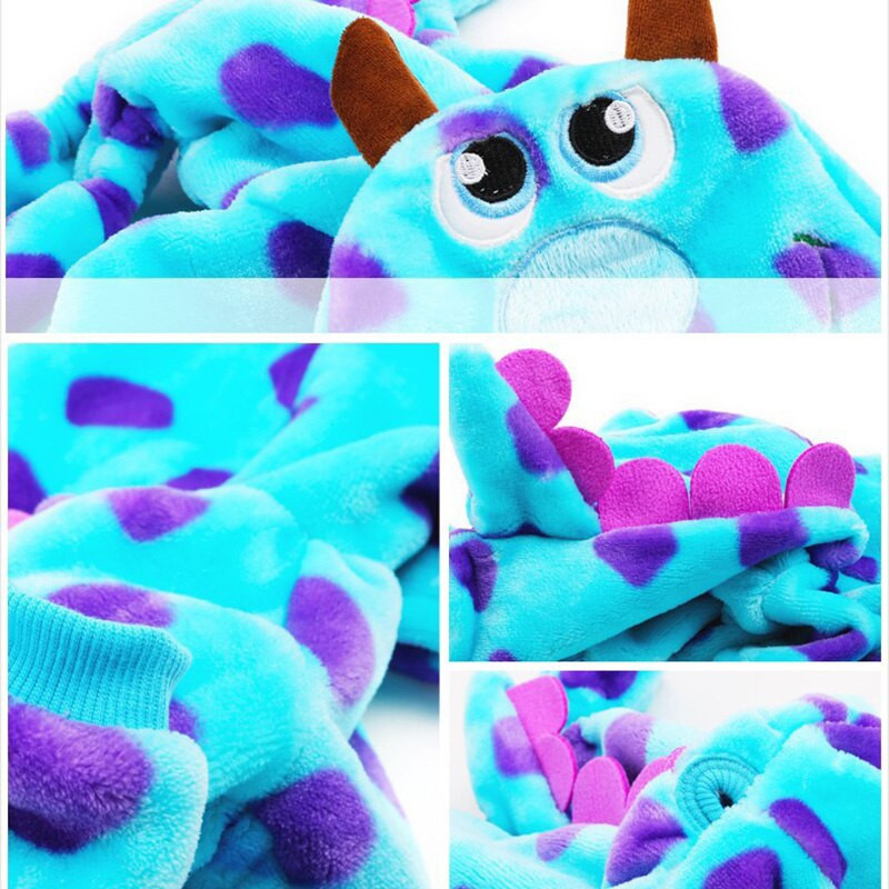 Kuum müük Lemmikkoerte riided külmas talves Jumpsuits Visuaalsed sinised draakonkoera mantlid Koerapargid väikestele koertele. Toode