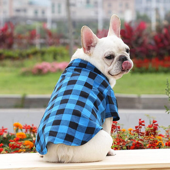 Benepaw Стилна карирана кучешка риза с папийонка Сладко удобно дишащо кученце Дрехи за домашни кучета за малки, средни големи кучета, които се перат