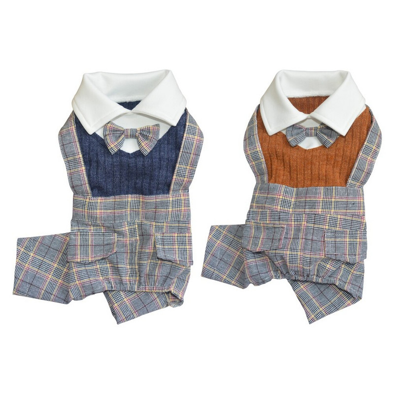 Talvised koerariided Härrasmees lemmikloomade komplekt Kikilips Pidulik särk väikestele koertele Pulmaülikond Kutsika Jumpsuit jakk Lemmiklooma peokostüüm